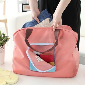 Multi-functional Candy Colors Travel Bag Collapsible  Clothing Handbags Folding Weekend Bag